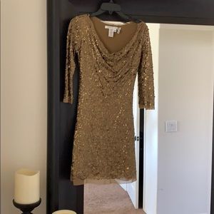 Gold Sequin Mini Dress